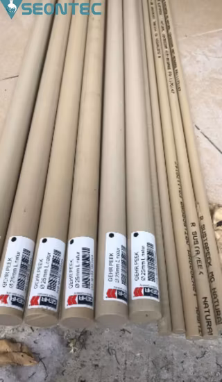 Peek de extrusão contínua de plástico de engenharia/haste de PTFE