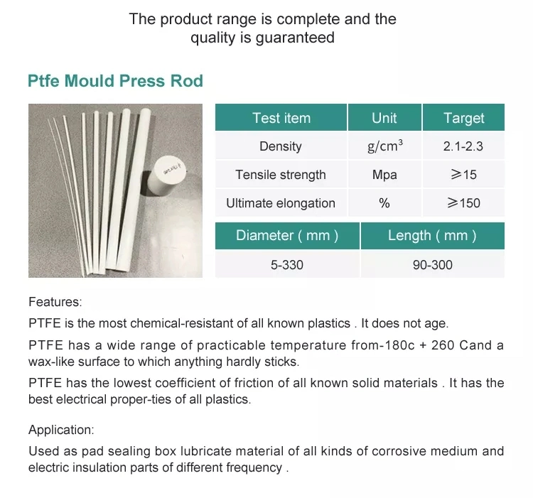 Sell Well White Black Extruded PTFE Peek Rod Solid Plastic Rod