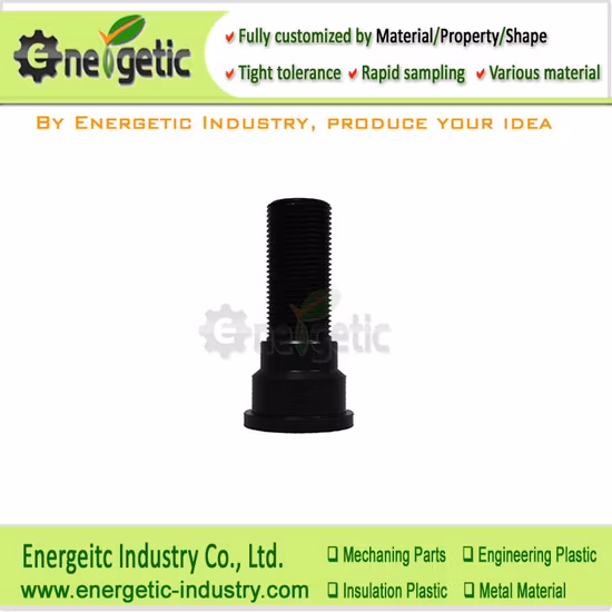 PVDF Peek PTFE Peças de Rosca Usinada Serviço de Usinagem CNC Torneamento PVDF Peek PTFE Haste de Rosca CNC Rosca de Plástico